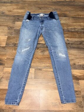 Isabel Maternity Jeans XS Distressed Skinny Light Wash Stretch Denim Target